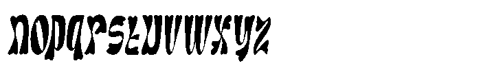 Twist Love Slant Font LOWERCASE