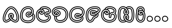 Two Lines Loop Regular Font UPPERCASE
