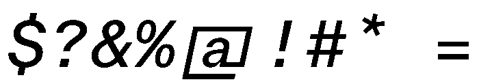 TWKEverettMono BookItalic Font OTHER CHARS