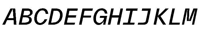 TWKEverettMono BookItalic Font UPPERCASE