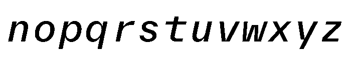 TWKEverettMono BookItalic Font LOWERCASE