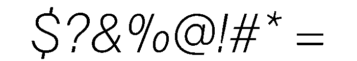 TWKLausanne 100Italic Font OTHER CHARS