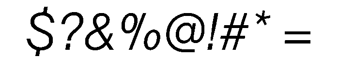 TWKLausanne 200Italic Font OTHER CHARS