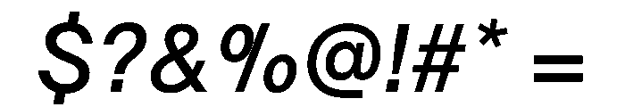 TWKLausanne 450Italic Font OTHER CHARS