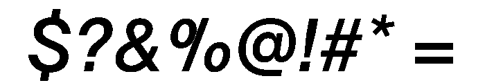 TWKLausanne 500Italic Font OTHER CHARS