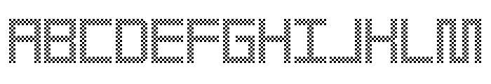 TwoTone Checker Font UPPERCASE