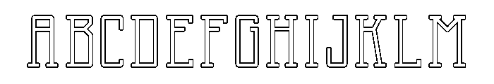 Two Letter Monogram Outline Font UPPERCASE