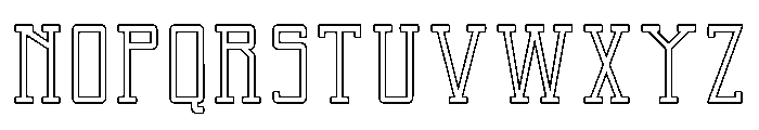 Two Letter Monogram Outline Font UPPERCASE