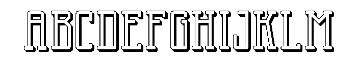 Two Letter Monogram Shadow Font UPPERCASE