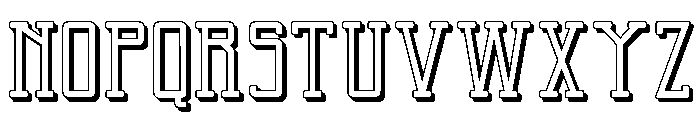 Two Letter Monogram Shadow Font UPPERCASE