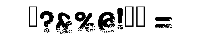 Typewriter Distressed Regular Font OTHER CHARS