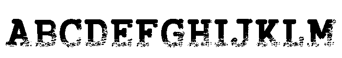 Typewriter Distressed Regular Font UPPERCASE