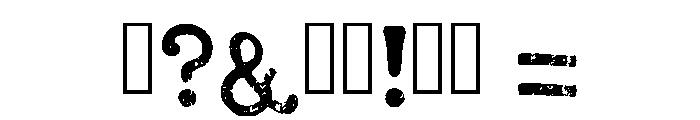 Typewriter Grunge Regular Font OTHER CHARS