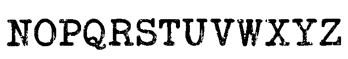 Typewriter Grunge Regular Font UPPERCASE
