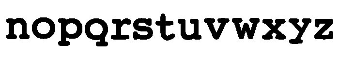 Typewriter Minimalist Regular Font LOWERCASE