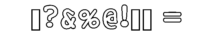 Typewriter Outline Regular Font OTHER CHARS