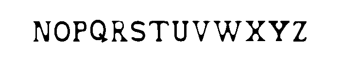 Typewriter Rustic Regular Font UPPERCASE