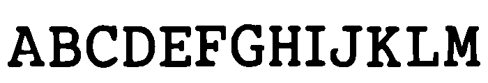 Typewriter2 Regular Font UPPERCASE