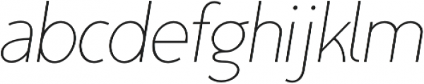 TyfoonSans ExtraLight Italic otf (200) Font LOWERCASE