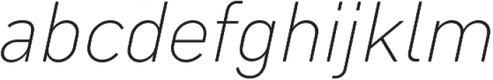 Type-36 ExtraLight Italic otf (200) Font LOWERCASE