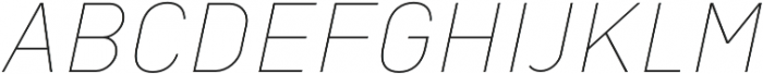 Type-36 Thin Italic otf (100) Font UPPERCASE