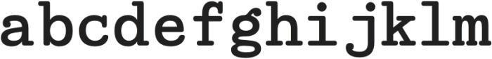 Typedeer Mono Regular otf (400) Font LOWERCASE