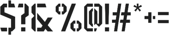Typehead  Stencil Regular otf (400) Font OTHER CHARS
