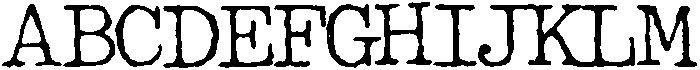 Typewriter Rough Regular otf (400) Font UPPERCASE