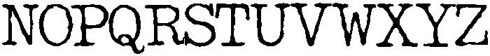 Typewriter Rough Regular otf (400) Font UPPERCASE