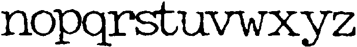 Typewriter Rough Regular otf (400) Font LOWERCASE