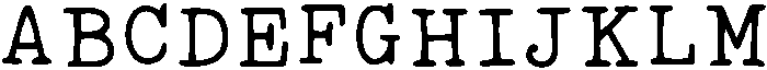 Typewriter otf (400) Font UPPERCASE