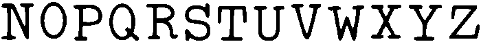 Typewriter otf (400) Font UPPERCASE