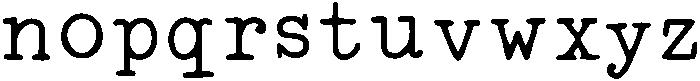 Typewriter otf (400) Font LOWERCASE