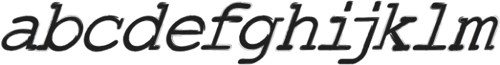 TypewriterInked-Italic otf (400) Font LOWERCASE