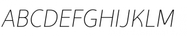 Tyfoon Sans Extra Light Italic Font UPPERCASE