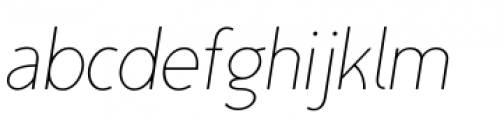 Tyfoon Sans Extra Light Italic Font LOWERCASE
