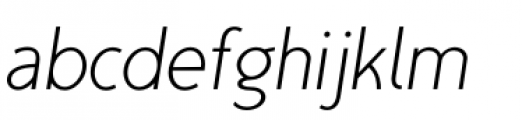 Tyfoon Sans Light Italic Font LOWERCASE