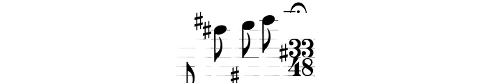 TypeMyMusic Notation Font UPPERCASE