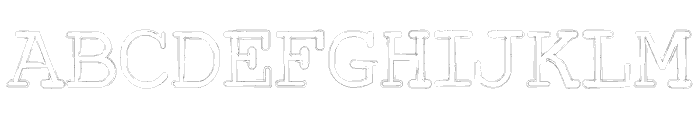 Typewriter Inked Outline Font UPPERCASE