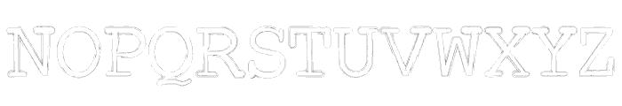 Typewriter Inked Outline Font UPPERCASE