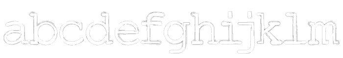 Typewriter Inked Outline FONT