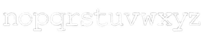 Typewriter Inked Outline Font LOWERCASE