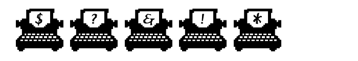 Typewriter Letter Font OTHER CHARS