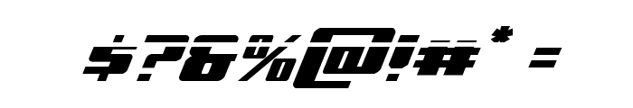 Typhoon Laser Italic Font OTHER CHARS