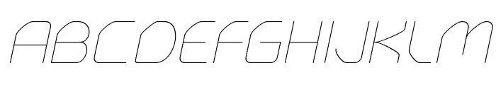 Typo Angular Rounded Thin Demo Italic Font UPPERCASE