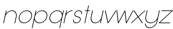 Typo Grotesk Thin Italic Font LOWERCASE