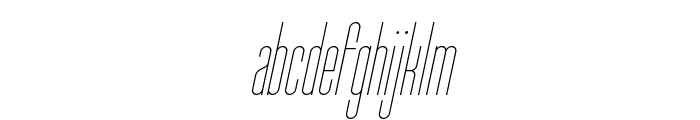 Typo-Longest Thin Demo Italic Font LOWERCASE