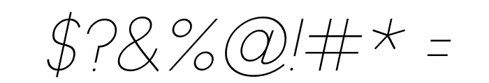 Typo Ring Light Demo Italic Font OTHER CHARS