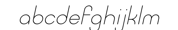 Typo Ring Light Demo Italic Font LOWERCASE