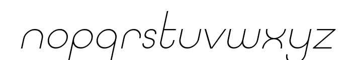 Typo Ring Light Demo Italic Font LOWERCASE
